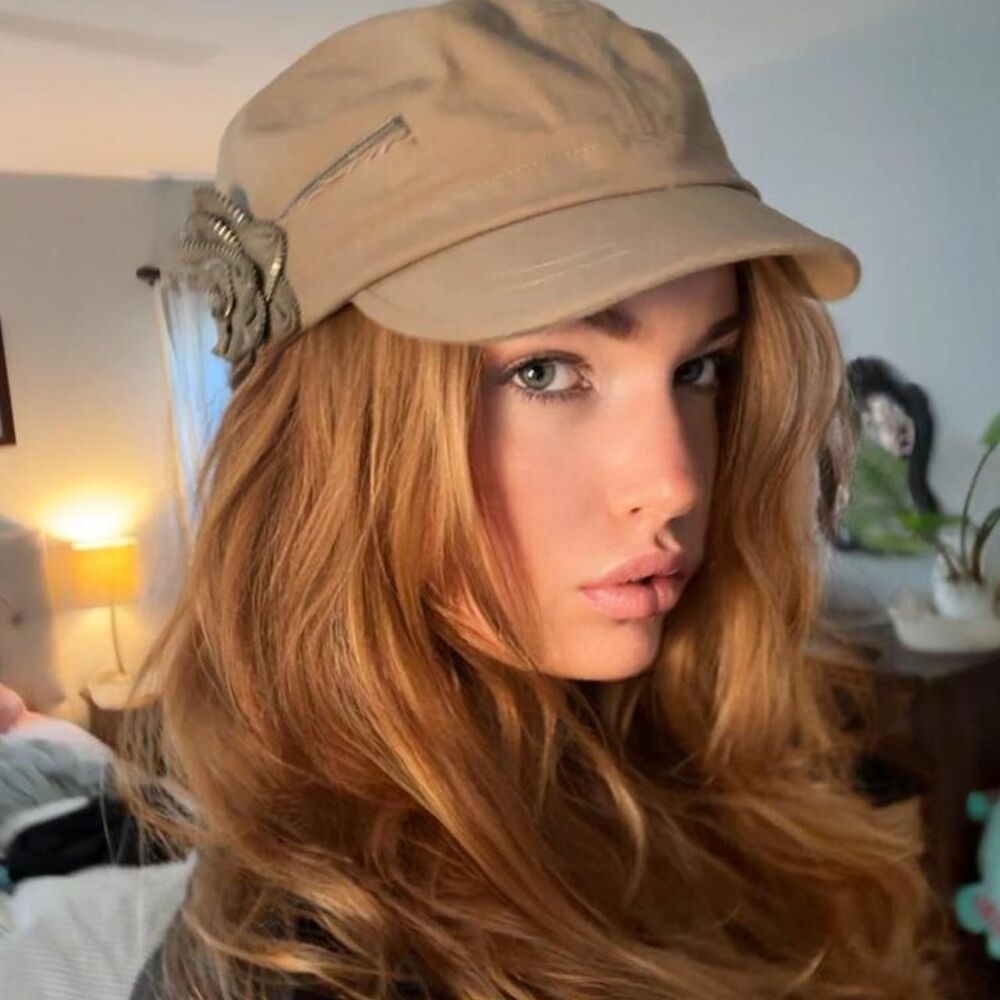 Unbranded Women's Tan and Cream Hat